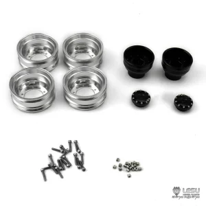 1/14 Scale Metal Rear Wheel Hub Hex Brake Spare Part Black Suitable for TAMIYA RC DIY Model Radio Controlled Truck Cars Model