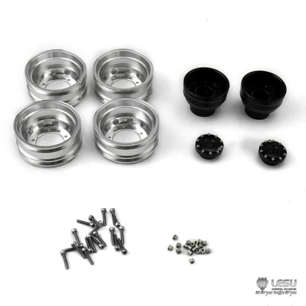 1/14 Scale Metal Rear Wheel Hub Hex Brake Spare Part Black Suitable for TAMIYA RC DIY Model Radio Controlled Truck Cars Model