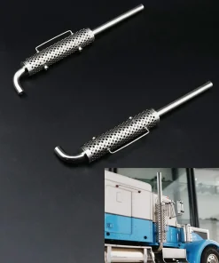 LESU 1/14 1Pair Metal Simulated Chimney Suitable for TAMITA DIY Spare Part RC American Car Radio Controlled Truck Cars Accessory